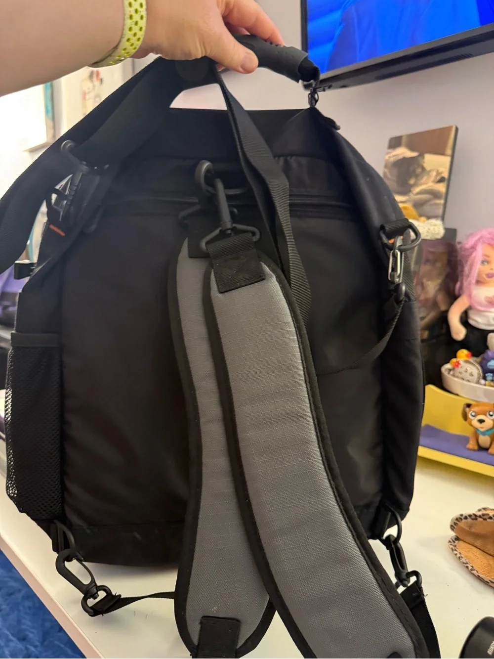 NWT Vintage Eddie Bauer Gray Convertible Student Briefcase Backpack